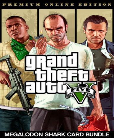 Grand Theft Auto V GTA 5 – Premium Online Edition & Megalodon Shark Card Bundle - Rockstar Social Club Game - Buy Now at Best Price