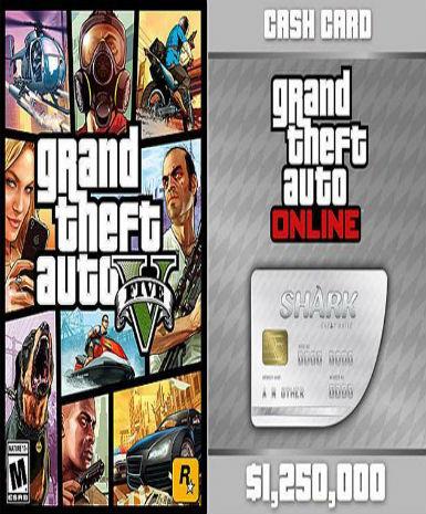 Grand Theft Auto V GTA V & Great White Shark Cash Card - Rockstar Social Club Game - Buy Now at Best Price