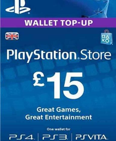 Playstation Network Card (PSN) 15 GBP (UK) - PSN Game - Buy Now at Best Price