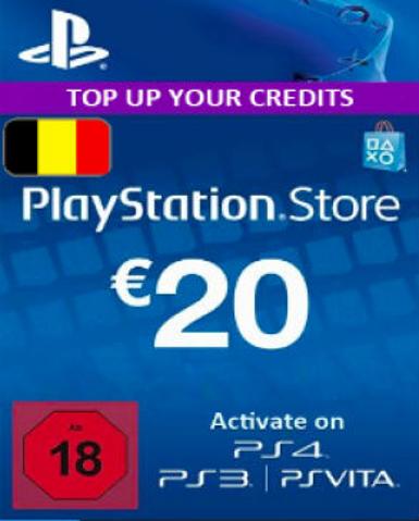 Playstation Network Card (PSN) 20 EUR (Belgium) - PSN Game - Buy Now at Best Price