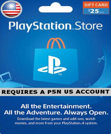 Playstation Network Card (PSN) 25 USD (US) - PSN Game - Buy Now at Best Price