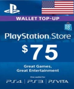 Playstation Network Card (PSN) 75 USD (US) - PSN Game - Buy Now at Best Price