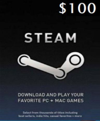 Steam Gift Card $100 (US) - Steam Game - Buy Now at Best Price