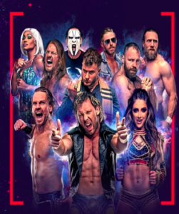 AEW: Fight Forever game cover for Steam platform, featuring intense wrestling action.