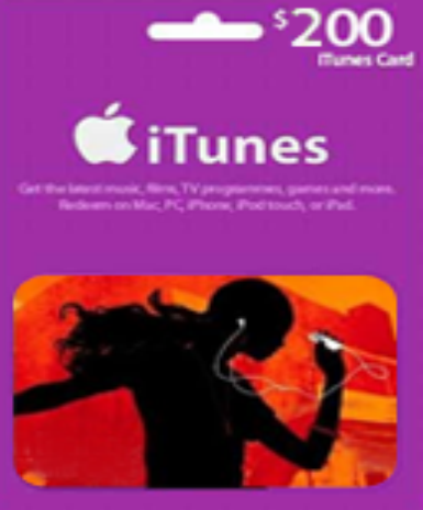 Apple iTunes Gift Card 200 USD (North America) for iTunes platform