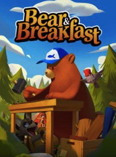 Bear and Breakfast game cover available on Steam, featuring a cozy management adventure.