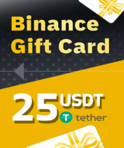 Binance 25 USDT (Gift Card) available on the official website, perfect for crypto enthusiasts.