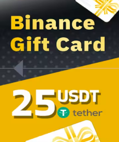 Binance 25 USDT (Gift Card) available on the official website, perfect for crypto enthusiasts.