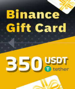 Binance 350 USDT (Gift Card) available on Official website