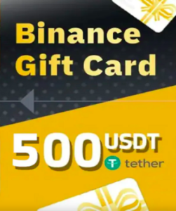 Binance 500 USDT (Gift Card) available on the official website