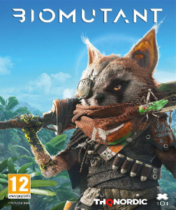 Biomutant game cover for Steam platform, showcasing vibrant post-apocalyptic world