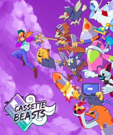 Cassette Beasts game cover for Steam platform, a unique monster-collecting adventure