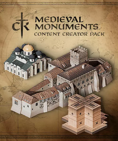 Crusader Kings III - Medieval Monuments DLC on Steam, showcasing historic landmarks