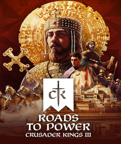 Crusader Kings III: Roads to Power DLC cover art on Steam platform