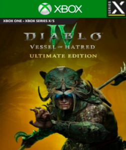 Diablo IV: Vessel of Hatred Ultimate Edition for Xbox Live, featuring exclusive DLC and multi-language support.
