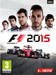 F1 2015 racing game cover art available on Steam platform