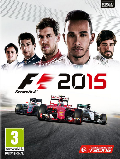 F1 2015 racing game cover art available on Steam platform