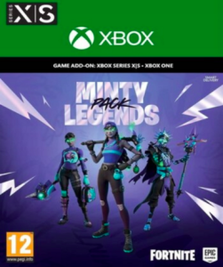 Fortnite Minty Legends Pack + 1000 V-Bucks for Xbox Series X/S, a must-have for gamers worldwide.