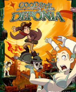 Goodbye Deponia game cover available on Steam platform