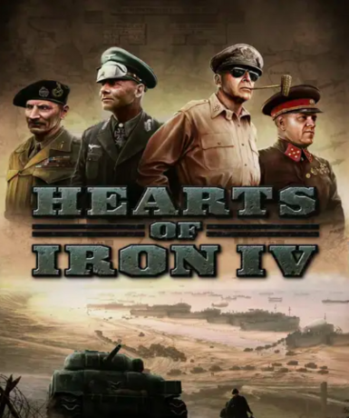 Hearts of Iron IV game cover for Steam platform, a strategic WWII game by Paradox.