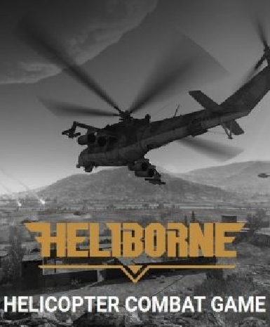 Heliborne game cover on Steam platform, featuring military helicopters in action.