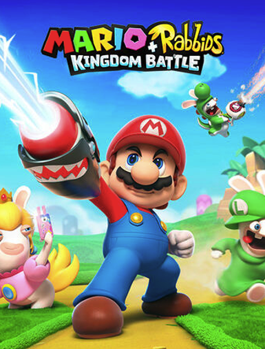 Mario + Rabbids Kingdom Battle game cover for Nintendo Switch, a unique crossover strategy game.