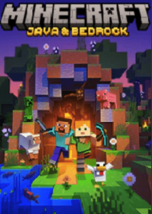 Minecraft: Java & Bedrock Edition game cover available on the official website