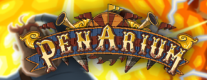 Penarium game cover on Steam platform, a darkly comedic arena-based platformer