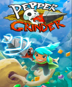 Pepper Grinder game cover for Steam platform, featuring action-packed gameplay