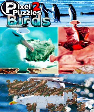 Pixel Puzzles 2: Birds game on Steam platform, a colorful jigsaw puzzle adventure.