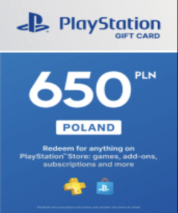 Playstation Network Card (PSN) 650 PLN (Poland) for PSN platform