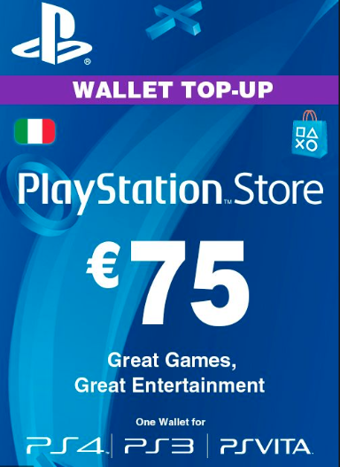 Playstation Network Card (PSN) 75 EUR (Italy) for PSN platform