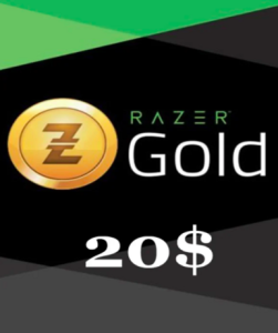 Razer Gold Gift Card 20 USD available on the official website