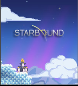 Starbound game cover available on Steam, a space exploration adventure by Chucklefish.
