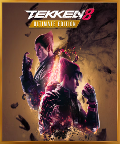 Tekken 8 Ultimate Edition cover art for Steam, featuring intense fighting game action.