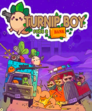 Turnip Boy Robs a Bank game cover on Steam platform