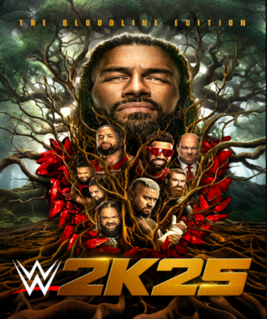 WWE 2K25 The Bloodline Edition for Steam, featuring intense wrestling action in the EU region.