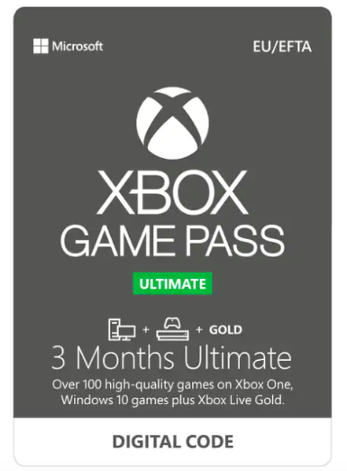 Xbox Game Pass Ultimate 3 Months (EU) for Xbox Live - Access hundreds of games